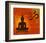 Buddha and Om Symbol-null-Framed Art Print