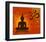 Buddha and Om Symbol-null-Framed Art Print