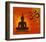 Buddha and Om Symbol-null-Framed Art Print