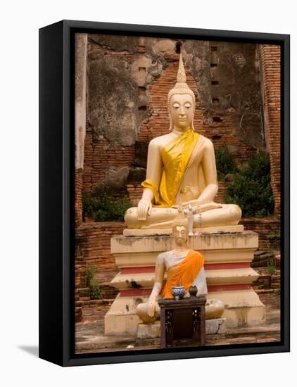 Buddha at Ayuthaya, Siam, Thailand-Gavriel Jecan-Framed Premier Image Canvas