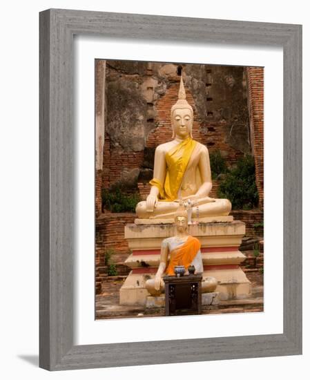 Buddha at Ayuthaya, Siam, Thailand-Gavriel Jecan-Framed Photographic Print