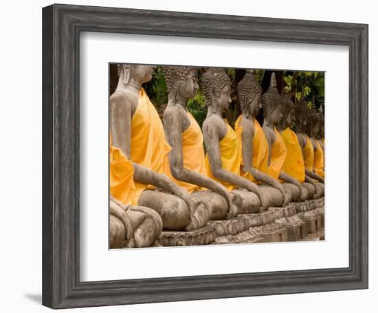 Buddha at Ayuthaya, Siam, Thailand-Gavriel Jecan-Framed Photographic Print