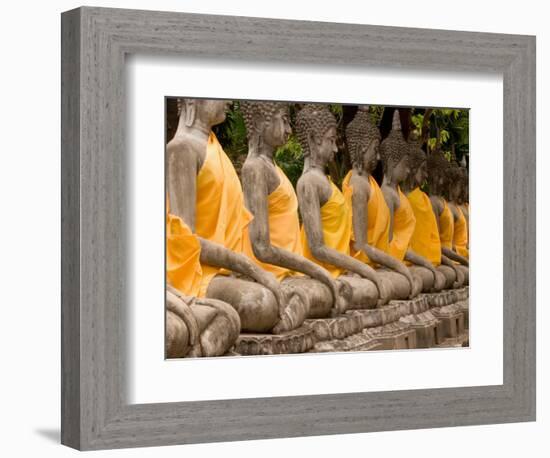 Buddha at Ayuthaya, Siam, Thailand-Gavriel Jecan-Framed Photographic Print