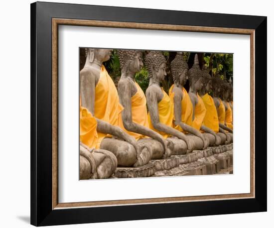 Buddha at Ayuthaya, Siam, Thailand-Gavriel Jecan-Framed Photographic Print