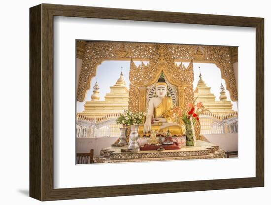 Buddha at Kuthodaw Pagoda, at the Foot of Mandalay Hill, Mandalay Region, Myanmar (Burma), Asia-Matthew Williams-Ellis-Framed Photographic Print