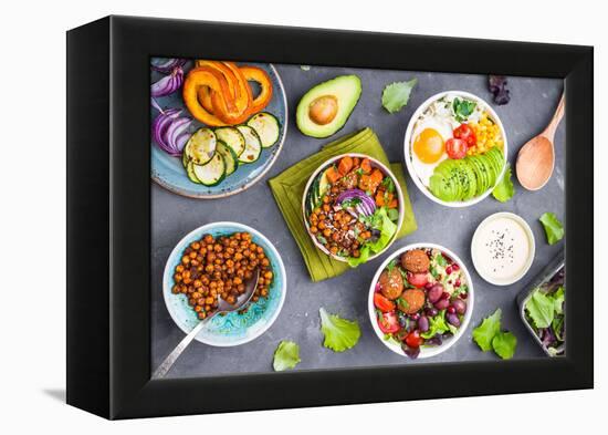 Buddha Bowl Salads-somegirl-Framed Premier Image Canvas