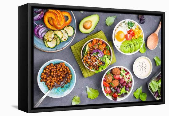 Buddha Bowl Salads-somegirl-Framed Premier Image Canvas