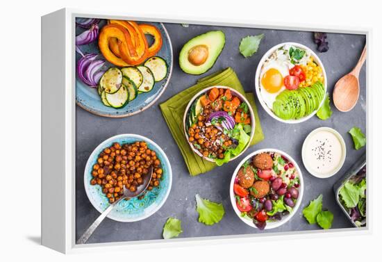 Buddha Bowl Salads-somegirl-Framed Premier Image Canvas