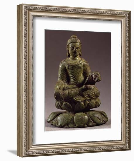 Buddha, Bronze Statue Found at Helgo-null-Framed Giclee Print