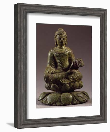 Buddha, Bronze Statue Found at Helgo-null-Framed Giclee Print