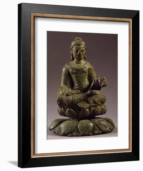 Buddha, Bronze Statue Found at Helgo-null-Framed Giclee Print