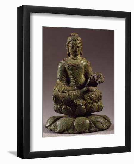 Buddha, Bronze Statue Found at Helgo-null-Framed Giclee Print