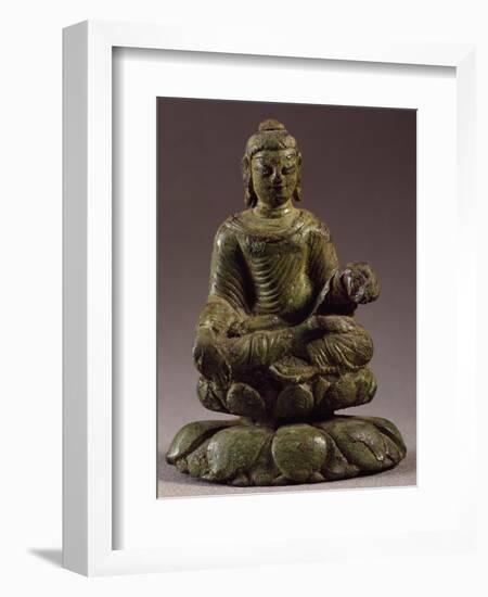 Buddha, Bronze Statue Found at Helgo-null-Framed Giclee Print