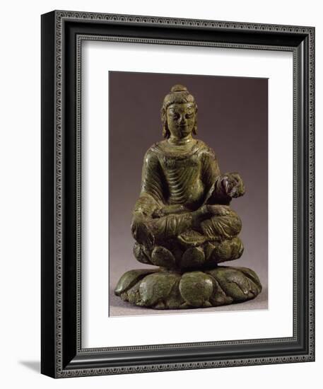 Buddha, Bronze Statue Found at Helgo-null-Framed Giclee Print