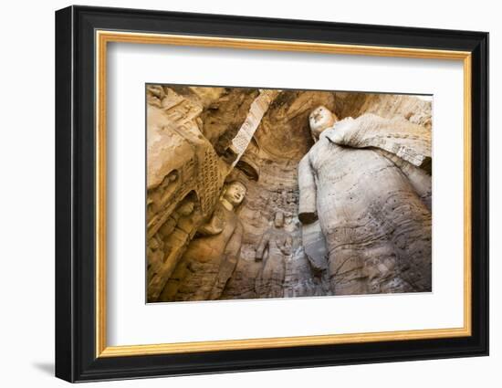 Buddha Caves, Datong, Shanxi Province, China-Paul Souders-Framed Photographic Print