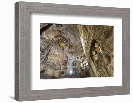 Buddha Caves, Datong, Shanxi Province, China-Paul Souders-Framed Photographic Print