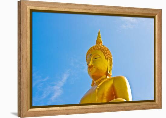 Buddha  Gold Statue-redarmy030-Framed Premier Image Canvas