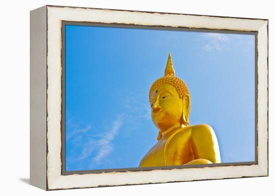 Buddha  Gold Statue-redarmy030-Framed Premier Image Canvas