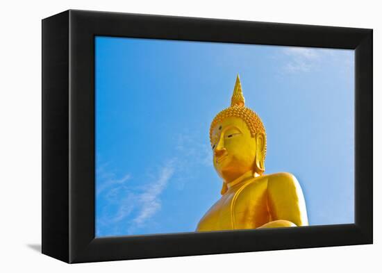 Buddha  Gold Statue-redarmy030-Framed Premier Image Canvas