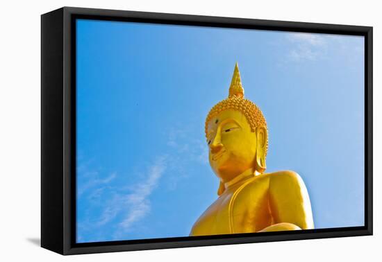 Buddha  Gold Statue-redarmy030-Framed Premier Image Canvas