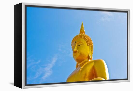 Buddha  Gold Statue-redarmy030-Framed Premier Image Canvas