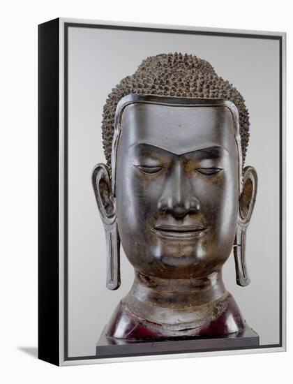 Buddha Head, Ayutthaya Culture, U Thong Style-null-Framed Premier Image Canvas