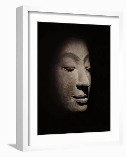 Buddha Head from the Early Ayutthaya Period-null-Framed Giclee Print