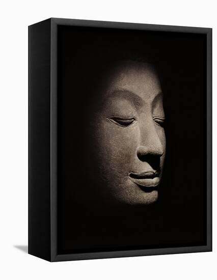 Buddha Head from the Early Ayutthaya Period-null-Framed Premier Image Canvas