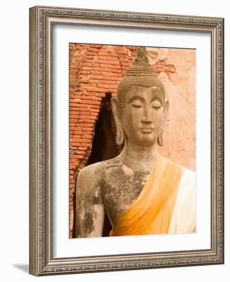 Buddha Image at Ayuthaya, Yai Chai Mongkhon, Siam, Thailand-Gavriel Jecan-Framed Photographic Print