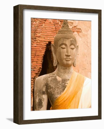 Buddha Image at Ayuthaya, Yai Chai Mongkhon, Siam, Thailand-Gavriel Jecan-Framed Photographic Print