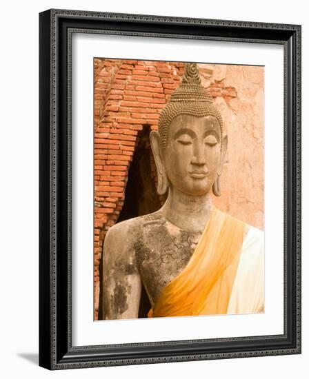 Buddha Image at Ayuthaya, Yai Chai Mongkhon, Siam, Thailand-Gavriel Jecan-Framed Photographic Print