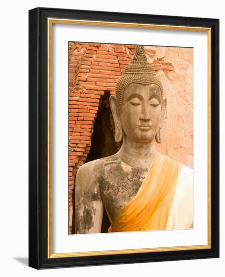 Buddha Image at Ayuthaya, Yai Chai Mongkhon, Siam, Thailand-Gavriel Jecan-Framed Photographic Print