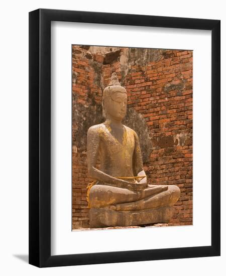 Buddha image, Phra Prang Sam Yoo ruins, Asia, Thailand, Lop Buri,-Gavriel Jecan-Framed Photographic Print