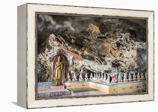 Buddha Images in Kaw Ka Thawng Caves, Hpa An, Kayin State (Karen State), Myanmar (Burma), Asia-Matthew Williams-Ellis-Framed Premier Image Canvas