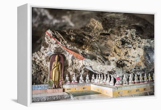 Buddha Images in Kaw Ka Thawng Caves, Hpa An, Kayin State (Karen State), Myanmar (Burma), Asia-Matthew Williams-Ellis-Framed Premier Image Canvas