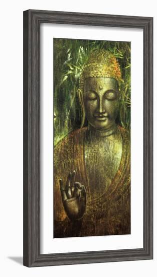 Buddha in Green l-Wei Ying-wu-Framed Art Print