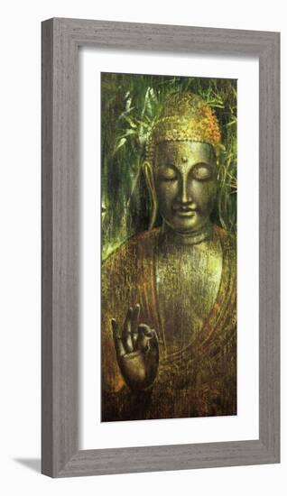 Buddha in Green l-Wei Ying-wu-Framed Art Print