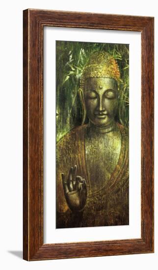 Buddha in Green l-Wei Ying-wu-Framed Art Print