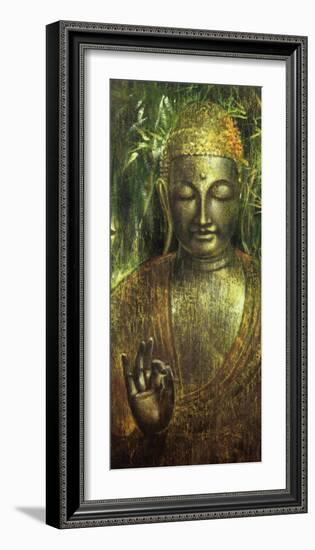 Buddha in Green l-Wei Ying-wu-Framed Art Print