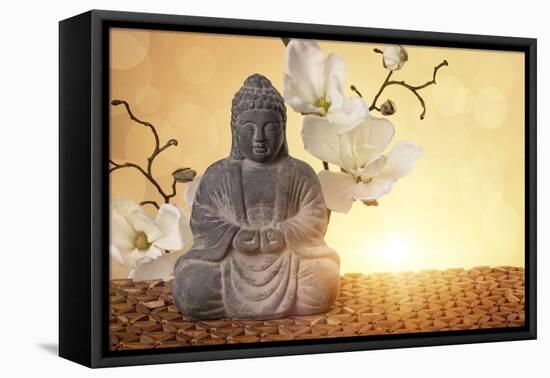 Buddha in Meditation, Religious Concept-egal-Framed Premier Image Canvas