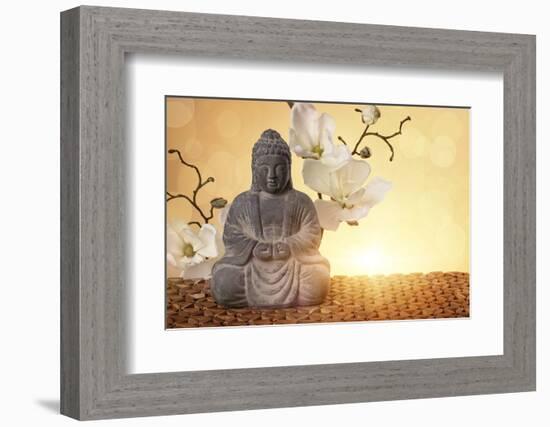 Buddha in Meditation, Religious Concept-egal-Framed Photographic Print