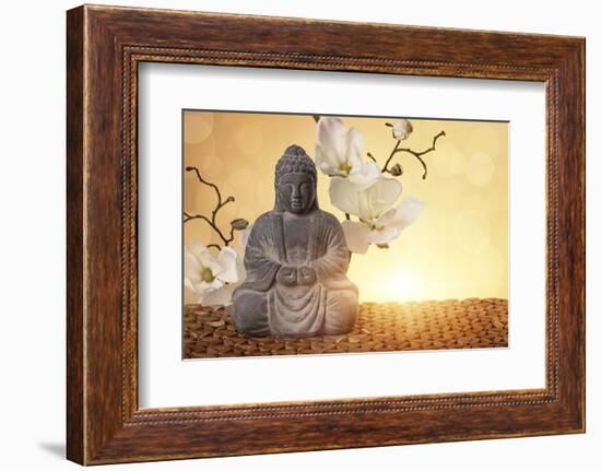 Buddha in Meditation, Religious Concept-egal-Framed Photographic Print