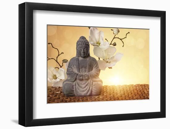 Buddha in Meditation, Religious Concept-egal-Framed Photographic Print