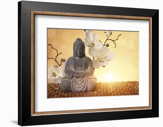 Buddha in Meditation, Religious Concept-egal-Framed Photographic Print