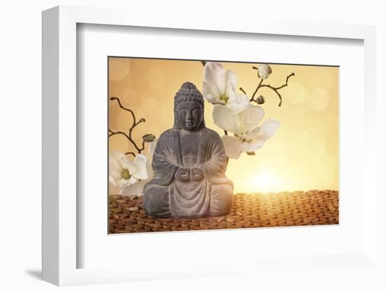 Buddha in Meditation, Religious Concept-egal-Framed Photographic Print