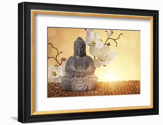 Buddha in Meditation, Religious Concept-egal-Framed Photographic Print