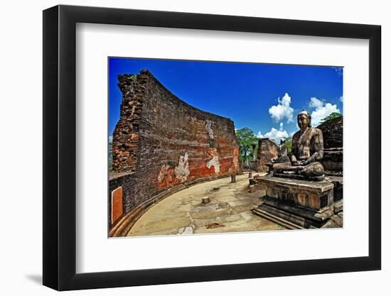 Buddha in Polonnaruwa Temple - Medieval Capital of Ceylon,Unesco World Heritage Site-Maugli-l-Framed Photographic Print