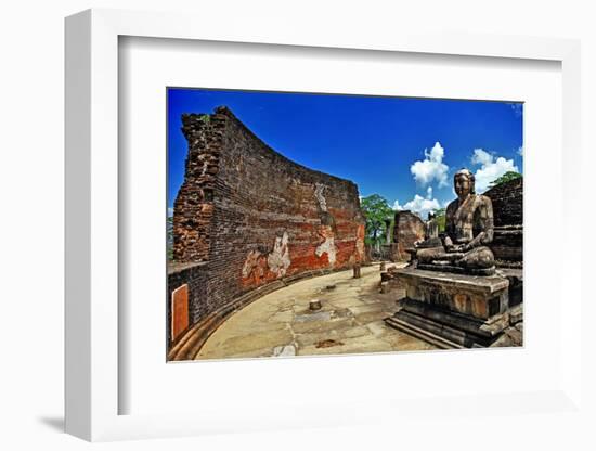 Buddha in Polonnaruwa Temple - Medieval Capital of Ceylon,Unesco World Heritage Site-Maugli-l-Framed Photographic Print