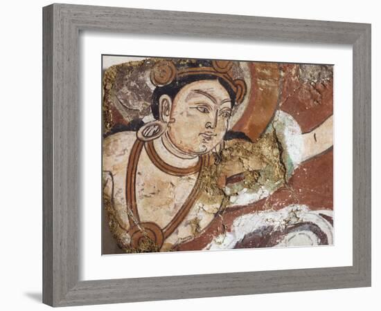 Buddha in Pure Land, Fragment of Wall Painting from Duldur-Aqur Sanctuary-null-Framed Giclee Print