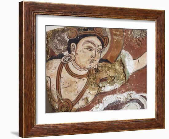 Buddha in Pure Land, Fragment of Wall Painting from Duldur-Aqur Sanctuary-null-Framed Giclee Print